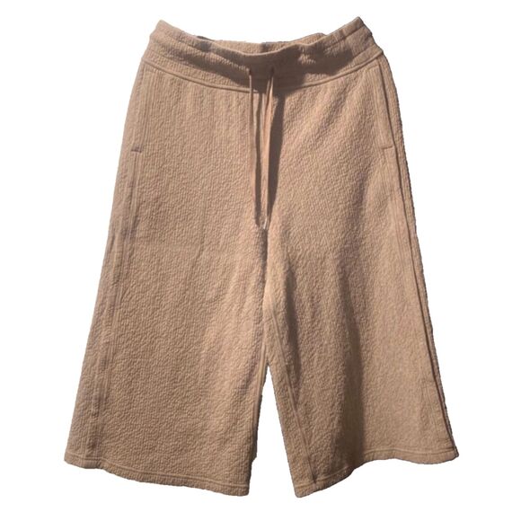 Lululemon Retreat Yourself Crop Heathered Soft Sand Textured Wide-Leg Pants 12 - Picture 3 of 8